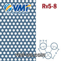 Неіржавкий перфорований лист кругла комірка діаметр 5 мм, 0,8х1000х2000 мм