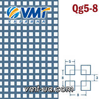 Неіржавкий перфорований лист квадратна комірка 5х5мм, 1х1000х2000 мм