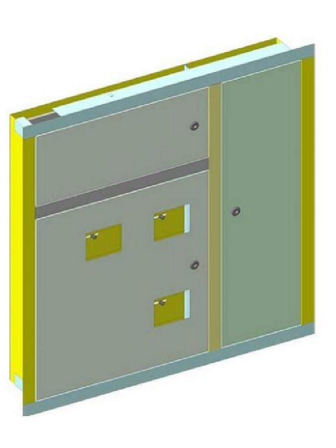 Щит этажный ЩЭ-3ст 940х940х140 встраиваемый цельнокорпусный под ...