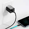 Мережевий зарядний пристрій BASEUS Super Si Quick Charger 1C 20W With Data Cable Type-C to iPhone Black, фото 7