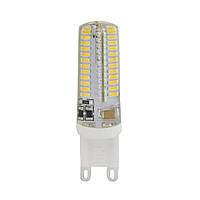LED Лампочка светодиодная силиконовая 5w, цоколь G9, белый теплый, 220v