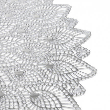 Серветки сервірувальні "Протея" 38 см, срібло, в пакованні 12 шт. (8907-021), фото 2