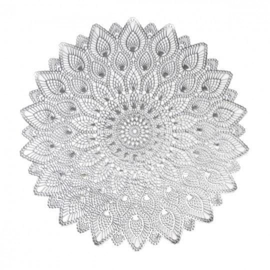 Серветки сервірувальні "Протея" 38 см, срібло, в пакованні 12 шт. (8907-021)