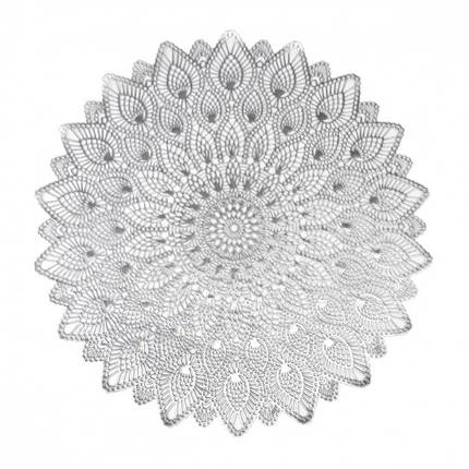 Серветки сервірувальні "Протея" 38 см, срібло, в пакованні 12 шт. (8907-021), фото 1