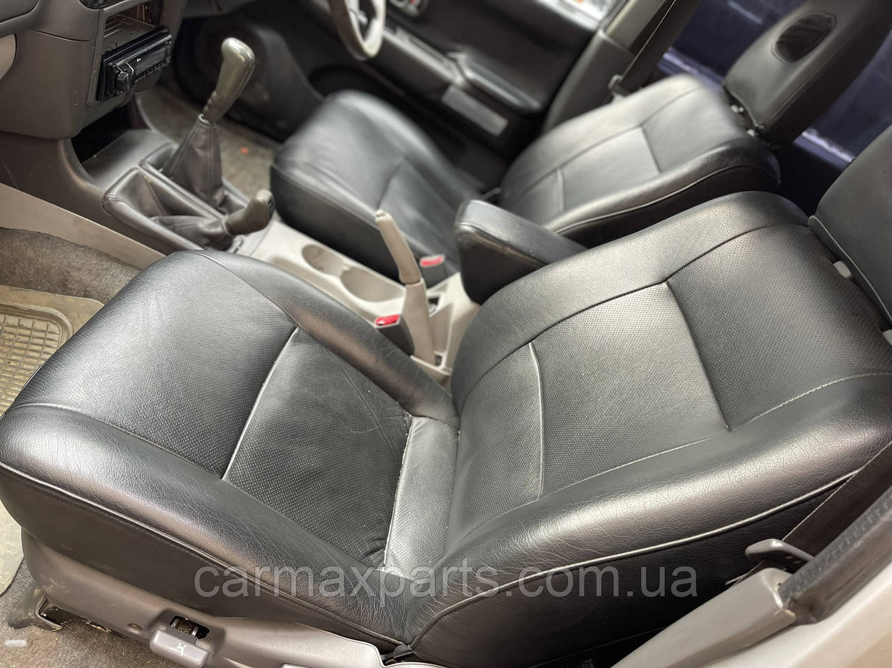 Салон Сидіння Mitsubishi Pajero Sport 1 K90 1997-2008 Чорна шкіра без підігріву, фото 1