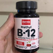 Вітамін Метил Б12 Jarrow Formulas Methyl B-12 500 mcg 100 таб вишня, фото 2