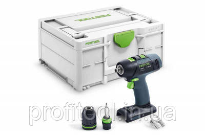 FESTOOL Акумуляторний дриль-шуруповерт T 18+3-Basic 576448