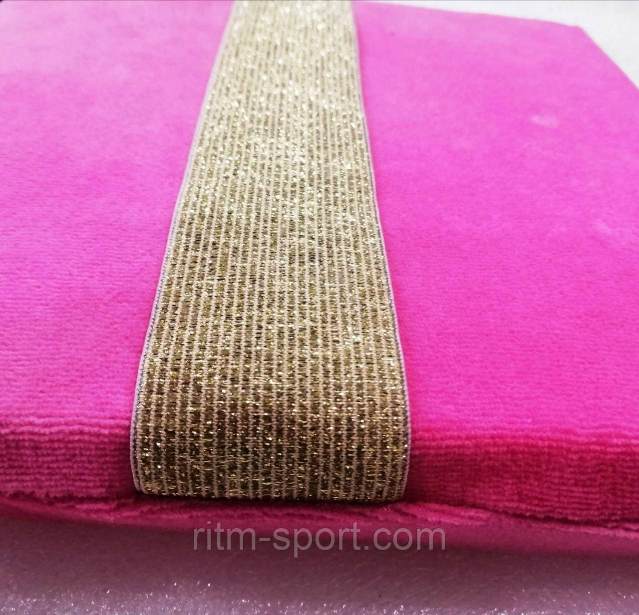 Подушка гимнастическая с резинкой розовая (для растяжки) - фото 2 - id-p1530858846
