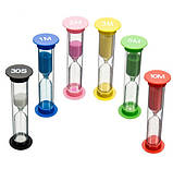 Набір пісочних годинників з 6 шт. від 30 секунд до 10 хвилин, фото 4