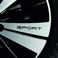 Наклейки автомобіль диск колеса SPORT Комплект 4 штуки білі, фото 3