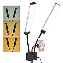 Подвійний світлодіодний лампа AL-45X double arms led fill light з тримачем для телефону, фото 3