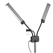 Подвійний світлодіодний лампа AL-45X double arms led fill light з тримачем для телефону, фото 3