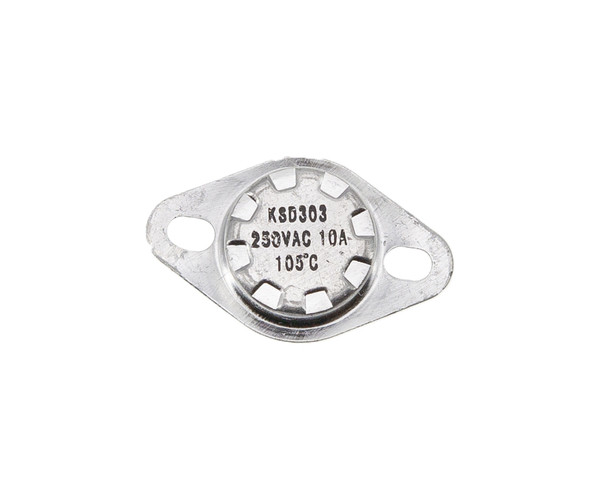 "Термореле KSD 301 / KSD 303 (105°C 10A, 250V), з кнопкою, ніжки вниз"