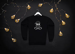 Світшот чоловічий Санта теплий Sweatshirt Santa з принтом Дід Мороз Кофта на Новий Рік Толстовка святкова