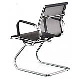 Офісне крісло Solano 880х470х470 мм чорне на полозах хром, фото 3