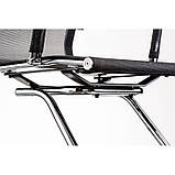 Офісне крісло Solano 880х470х470 мм чорне на полозах хром, фото 6