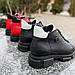 Чоботи зимові шкіряні на шнурку тракторній підошві протекторі чорні 38 розмір, фото 4