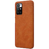Захисний чохол-книжка Nillkin для Xiaomi Redmi 10 / Redmi 10 Prime Qin leather case Brown Коричневий, фото 6