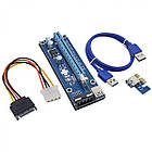 Адаптер райзер Riser Card VER006S PCI-E extender 60 см USB 3.0