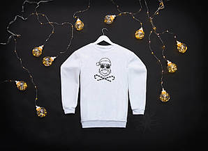 Зимовий Светр чоловічий Sweatshirt Bad Santa Світшот з принтом Сніговик Санта Кофта на свято Пайта тепла