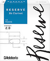 Трость для кларнета D'ADDARIO Reserve Bb Clarinet #2.0 - 10 Pack