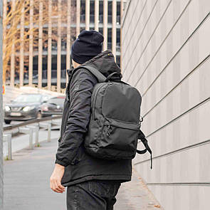 Рюкзак міський спортивний чоловічий Bronx чорний для повсякденного носіння з якісної тканини