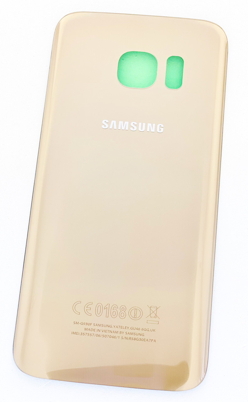 Задня кришка для Samsung G930F Galaxy S7, золотиста, оригінал, фото 1