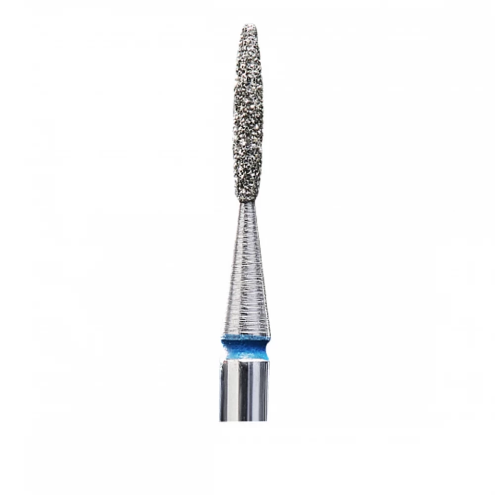 Фреза алмазна STALEKS полум'я синя діаметр 2,1 мм/ робоча частина 8 мм, фото 1