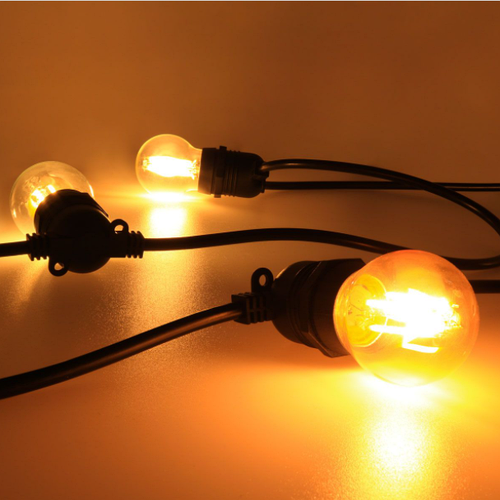 Світильник гірлянда з кабелю і цоколів Е27 10шт VELMAX 10м