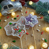 Силіконовий молд  "Сніжинка-брязкальце"