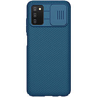 Защитный чехол Nillkin для Samsung Galaxy A03S / A037G (CamShield Case) Blue с защитой камеры