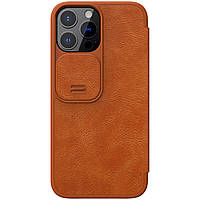 Защитный чехол-книжка Nillkin для iPhone 13 Pro (Qin Pro Leather Case) Brown с защитой камеры
