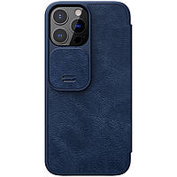 Защитный чехол-книжка Nillkin для iPhone 13 Pro (Qin Pro Leather Case) Blue с защитой камеры
