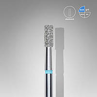 Фреза алмазная STALEKS цилиндр синяя диаметр 2,5 мм/ рабочая часть 6 мм