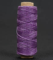 Нитка вощёная 1548-27 (плоский шнур), т. 0.8 мм, 50 м, цв. светло-фиолетовый