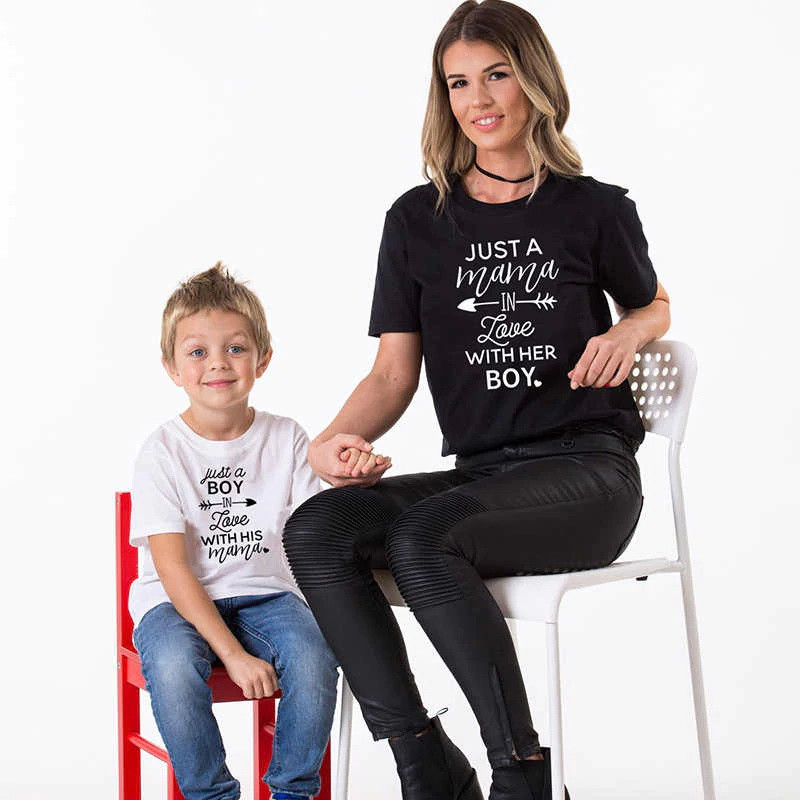 Жіночі футболки Family Look. Мама та син "Just a mama & Just s boy" Push IT