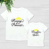 Жіночі футболки Family Look. Мама та дочка "Gueen & Princess" Push IT