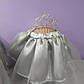 Костюм принцеси новорічний 1-8 років спідниця срібляста фатинова та корона з камінням 1 шт, фото 2