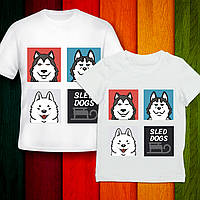 Жіночі футболки Family Look. Тато та син "Sled dogs" Push IT