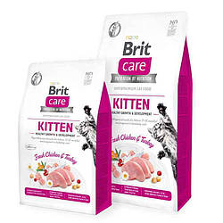 Brit Care Grain Free Kitten Healthy Growth & Development -Беззерновий корм для кошенят (курка/індичка) 7кг