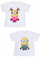Парні футболки Family Look з принтом "Міньйони" Push IT