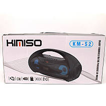 Портативний стерео бумбокс Kimiso KM-S2 (Bluetooth, USB, micro SD, FM, AUX, Mic), фото 3