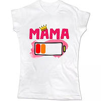 Жіноча футболка з принтом "Мама заряд" Push IT