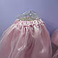 Костюм принцеси новорічний 1-8 років спідниця рожева фатинова та корона з камінням 1 шт, фото 4