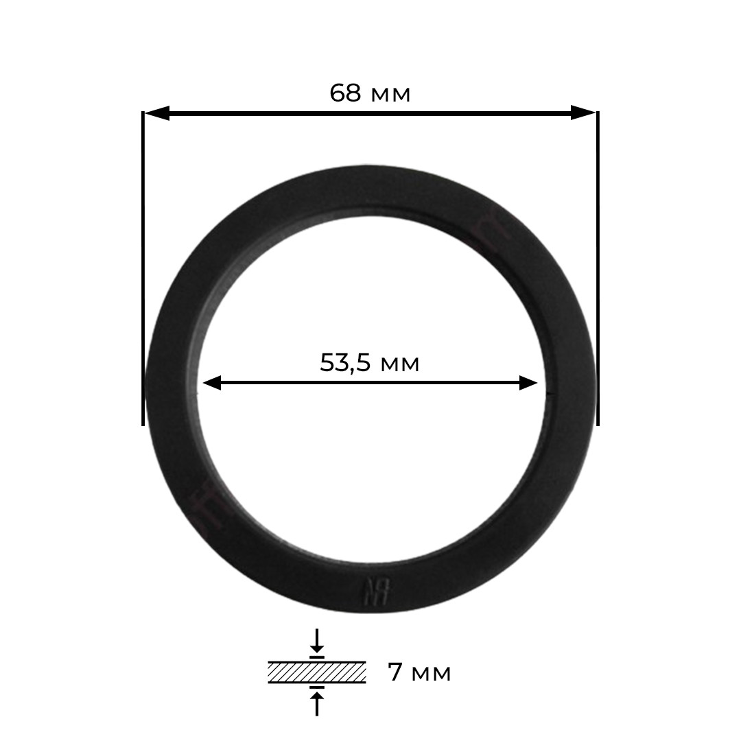 Кільце гумове для групи DALLA CORTE (68x53,5x7мм)