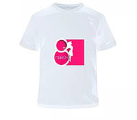 Женская футболка с принтом "8 Марта. Девушка (силуэт)" Push IT