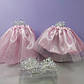 Костюм принцеси новорічний 1-8 років спідниця рожева фатинова та корона з камінням 1 шт, фото 2
