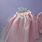 Костюм принцеси новорічний 1-8 років спідниця рожева фатинова та корона з камінням 1 шт, фото 6