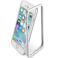 Чехол бампер Cellular Line Bumper Satin for iPhone 6/6S, Silver (BUMPSATINIPH647S)