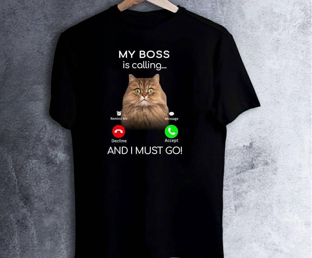 Футболка жіноча "Cat: My boss is colling... and I must go!" 5 Push IT